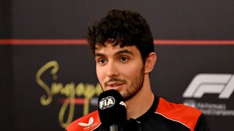 Esteban Ocon, Haas, en conférence de presse à singapour