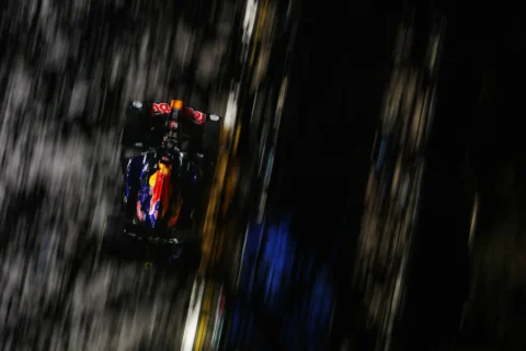 La Red Bull de Max Verstappen à Singapour lors des Qualifications Sprint
