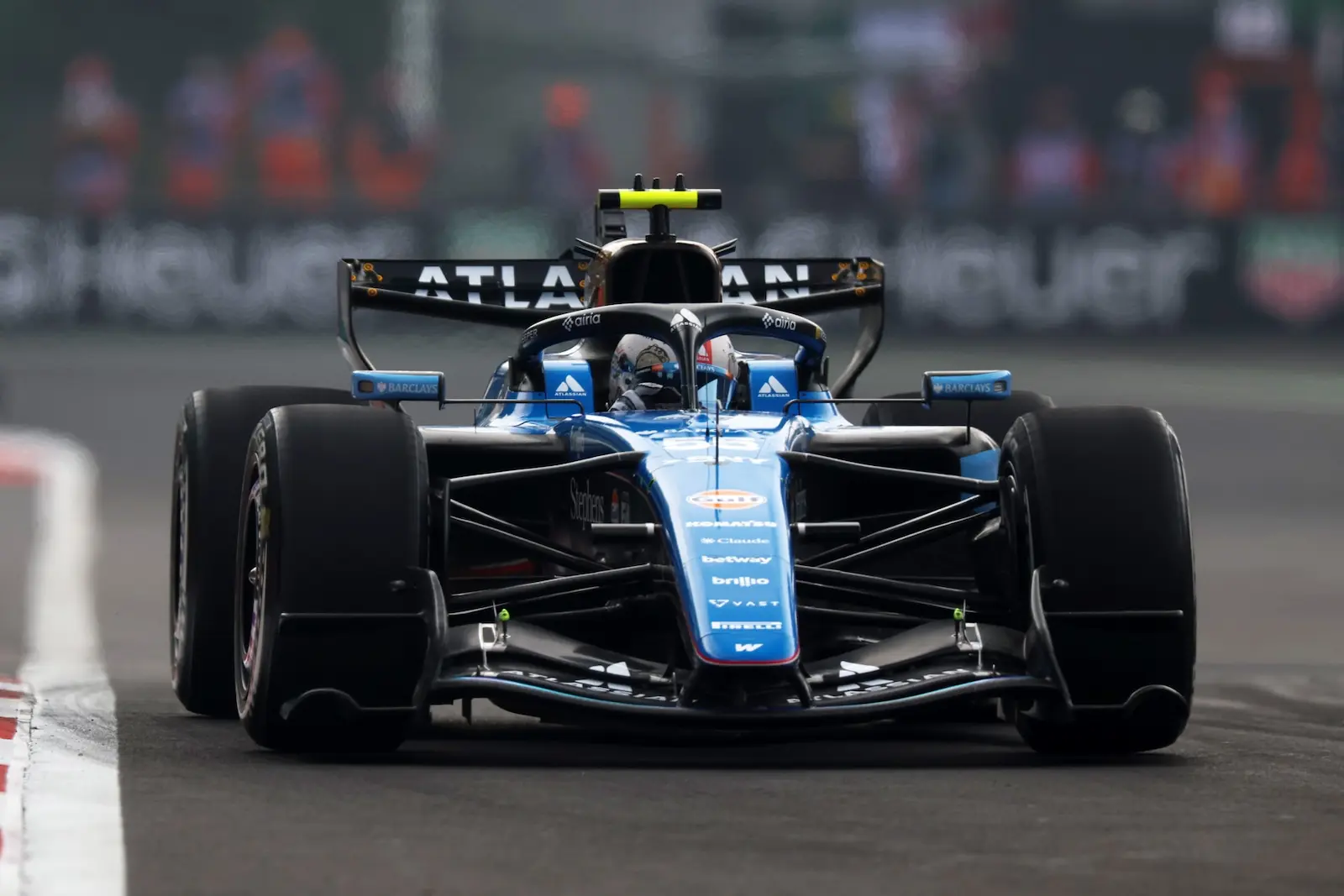 La Williams de l'Espagnol Carlos Sainz lors des EL1 à Mexico