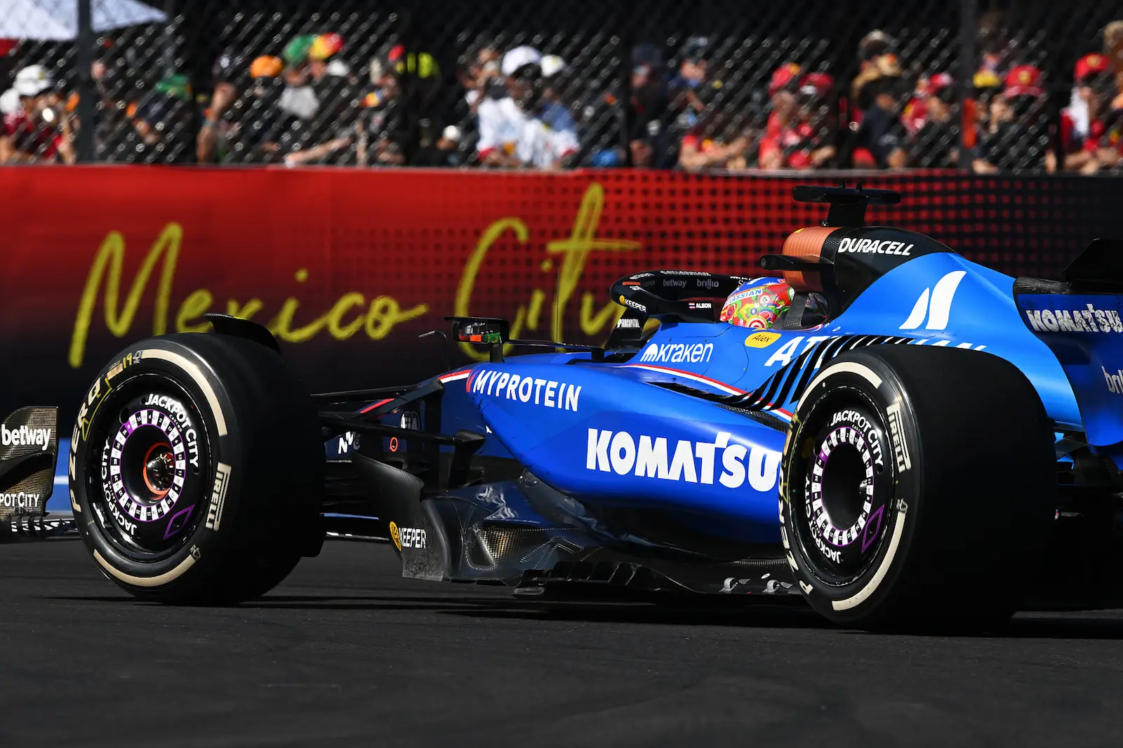 La Williams en piste à Mexico lors de l'édition 2025 du Grand Prix du Mexique
